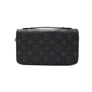 Louis Vuitton Monogram Eclipse Black Zippy Zip Around Long Wallet